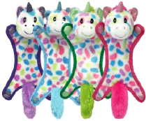Multipet Pupuppy Ball Headed Unicorn Assorted Colors Dog Toy 10" by Pet Food Warehouse