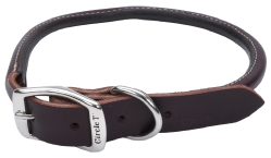 Coastal Round Latigo Leather Dog Collar 3/4 18" by Pet Food Warehouse