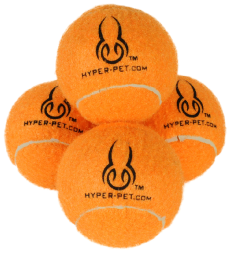 Hyper Pet 4 Pack Orange Tennis Balls Dog Toy by Pet Food Warehouse
