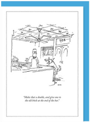 New Yorker Card Dog / Bar Make Iit a Double by Pet Food Warehouse