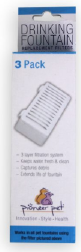 Pioneer Pet 3pk T Shaped Swan Fountain Replacement Filters by Pet Food Warehouse