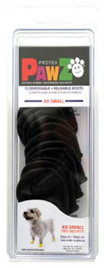 Pawz Dog Boots Black Extra Extra Small by Pet Food Warehouse