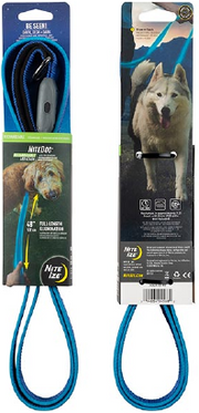 NightDog Rechargeable LED Blue Blue Leash by Pet Food Warehouse