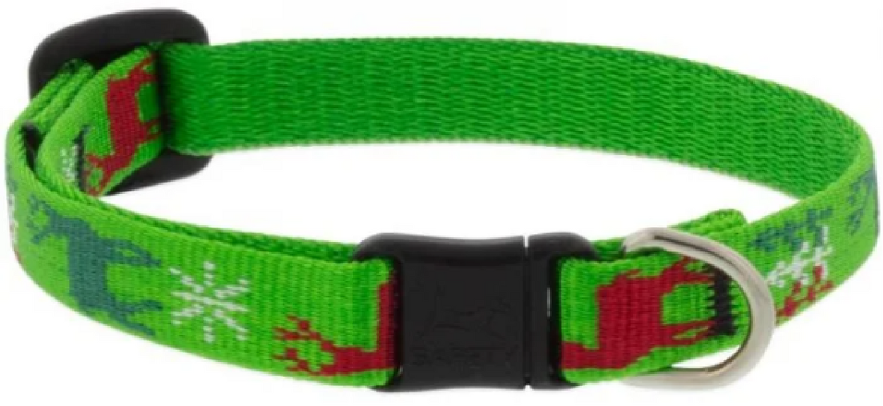 Lupine Safety Cat Collar Happy Holidaysr Green 1/2" 8-12 by Pet Food Warehouse