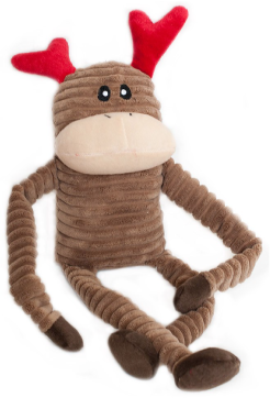 Zippy Paws Large Crinkle Reindeer Holiday Dog Toy by Pet Food Warehouse
