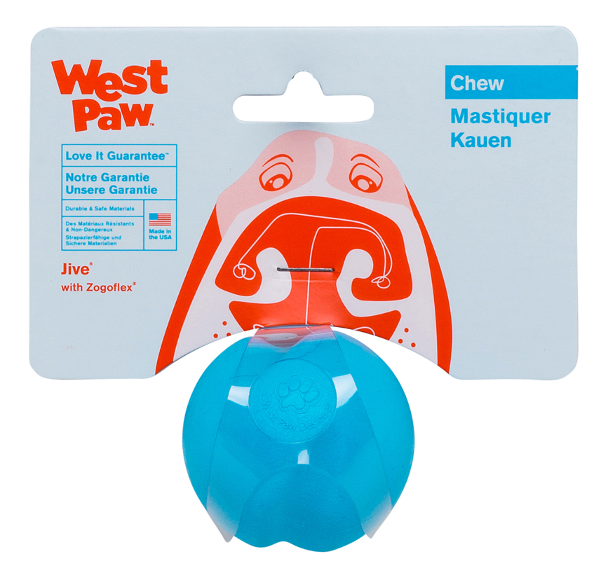 West Paw Jive Dog Toy Aqua 2" by Pet Food Warehouse