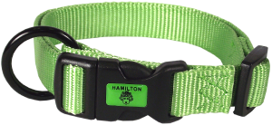Hamilton Adjustable Dog Collar Lime 1" 18-26" by Pet Food Warehouse