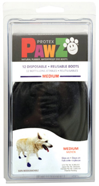 Pawz Dog Boots Black Medium by Pet Food Warehouse