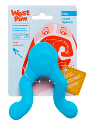 West Paw Tizzi Dog Toy Aqua 4.5" by Pet Food Warehouse