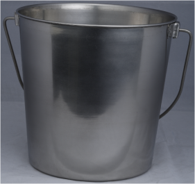 Indipets 2 Quart Heavy Duty Stainless Steel Pail by Pet Food Warehouse