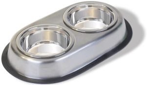 Vanness Heavy Duty Stainless Double Dog Diner 16oz by Pet Food Warehouse
