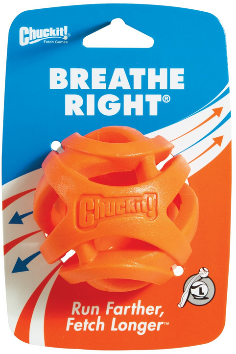 ChuckIt Large Breathe Right Fetch Ball Dog Toy by Pet Food Warehouse