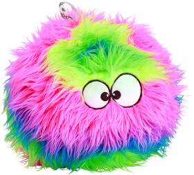 Go Dog Small Rainbow Furball with Chew Guard Dog Toy by Pet Food Warehouse