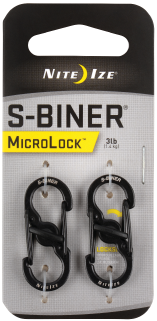 NiteIze 2 pack Microlock Carabiner Black by Pet Food Warehouse