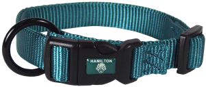 Hamilton Adjustable Dog CollarTeal 3/8" 7-12" by Pet Food Warehouse