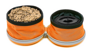 MuTTravel Bowl 2-in-1 25oz/750ml & 29oz/850ml Orange by Pet Food Warehouse