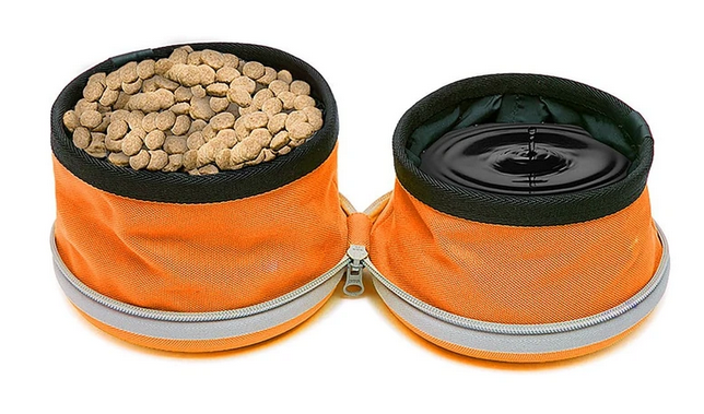 MuTTravel Bowl 2-in-1 25oz/750ml & 29oz/850ml Orange by Pet Food Warehouse