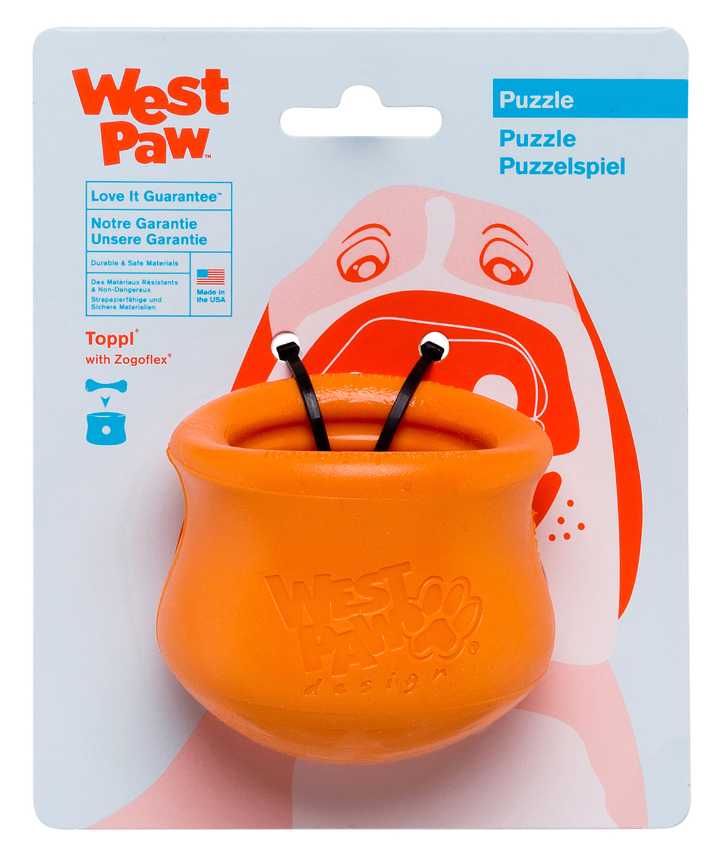West Paw Toppll Dog Toy Tangerine Smal by Pet Food Warehouse