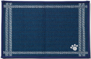 Petrageous Mattress Ticking Navy Pet Placemat by Pet Food Warehouse
