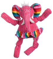HuggleHound Small Knottie Rainbow Elephant Dog Toy by Pet Food Warehouse
