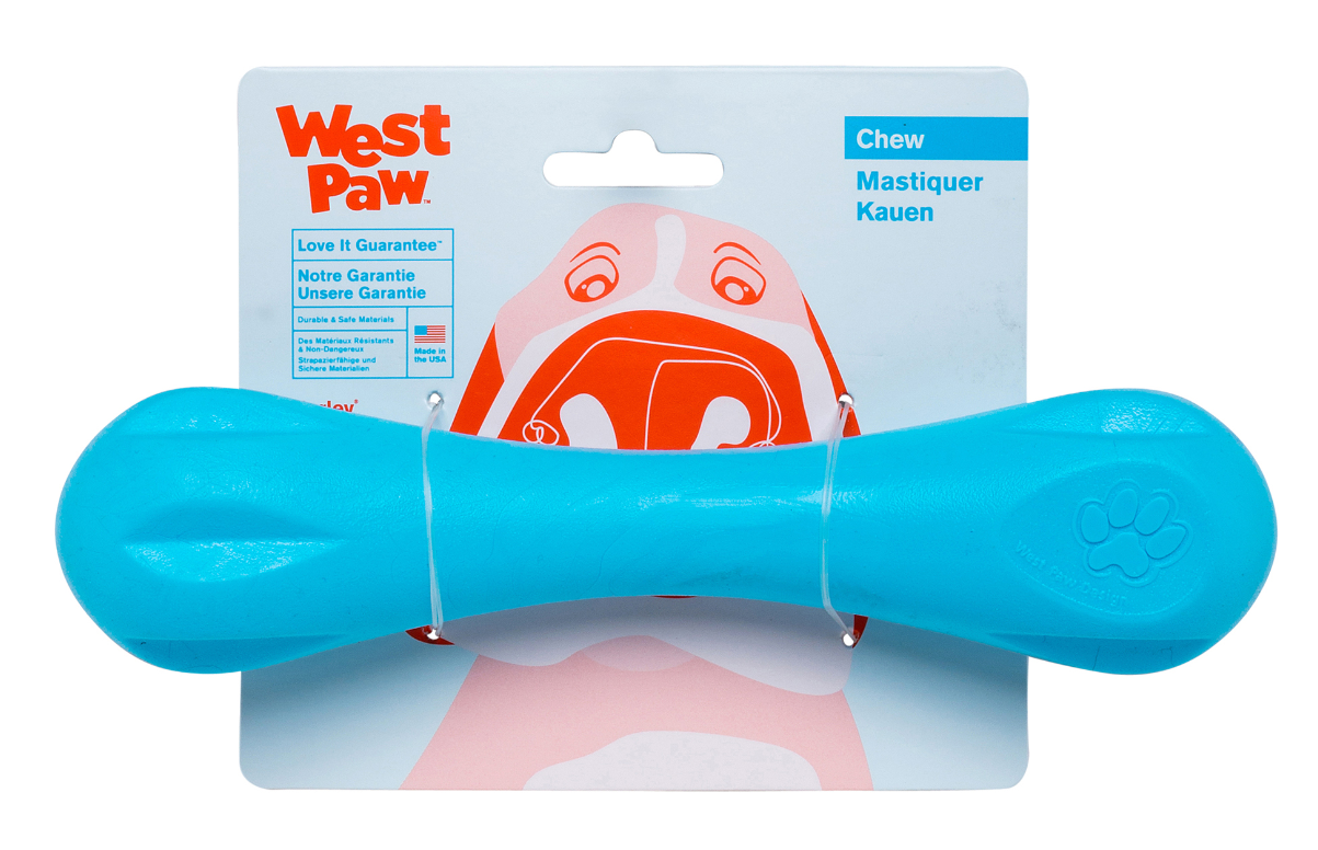 West Paw Hurley Dog Toy Aqua 8.25" by Pet Food Warehouse