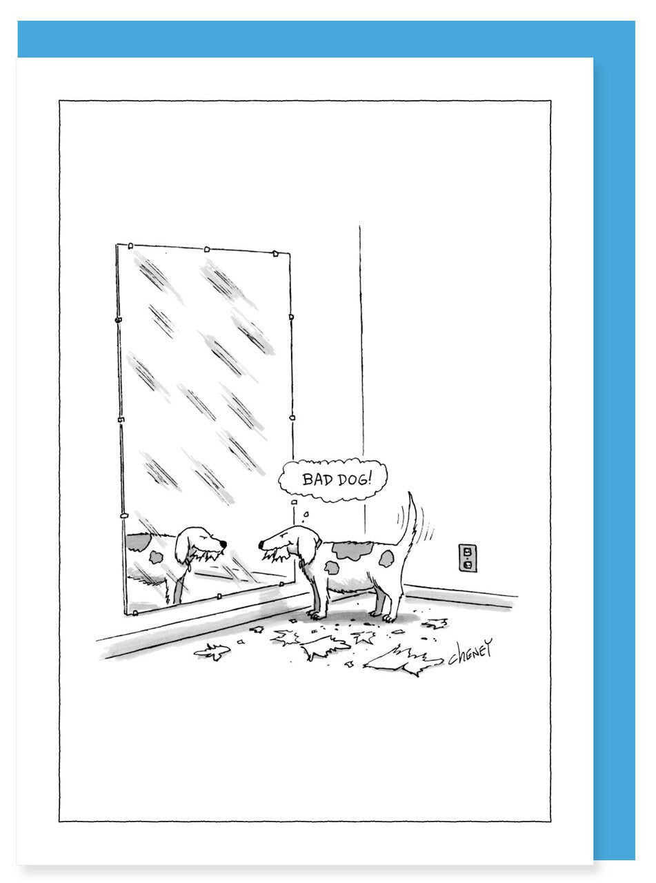 New Yorker Card Dog / Mirror Bad Dog by Pet Food Warehouse