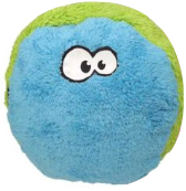 Cycle Dog USA Made Duraplush FuzzBall Blue Green Small Dog Toy by Pet Food Warehouse