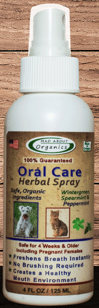 Mad About Organics Oral Care Spray 4oz by Pet Food Warehouse