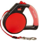 Gel Handle Reflective Tape Retractable Leash Red Medium by Pet Food Warehouse