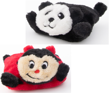Zippy Paws Squeakie Pads Ladybug & Panda Dog Toy by Pet Food Warehouse