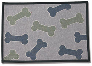 Petrageous Kool Bones Aqua & Gray Pet Placemat by Pet Food Warehouse