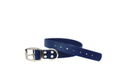 Waggle Woof & Wander Biothane Dog Adjustable Collar Dark Blue 1 Large 17.75-22.2 by Pet Food Warehouse