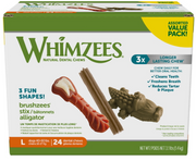 Whimzees Natural Dental Value Box Dog Treats Large 24 count by Pet Food Warehouse