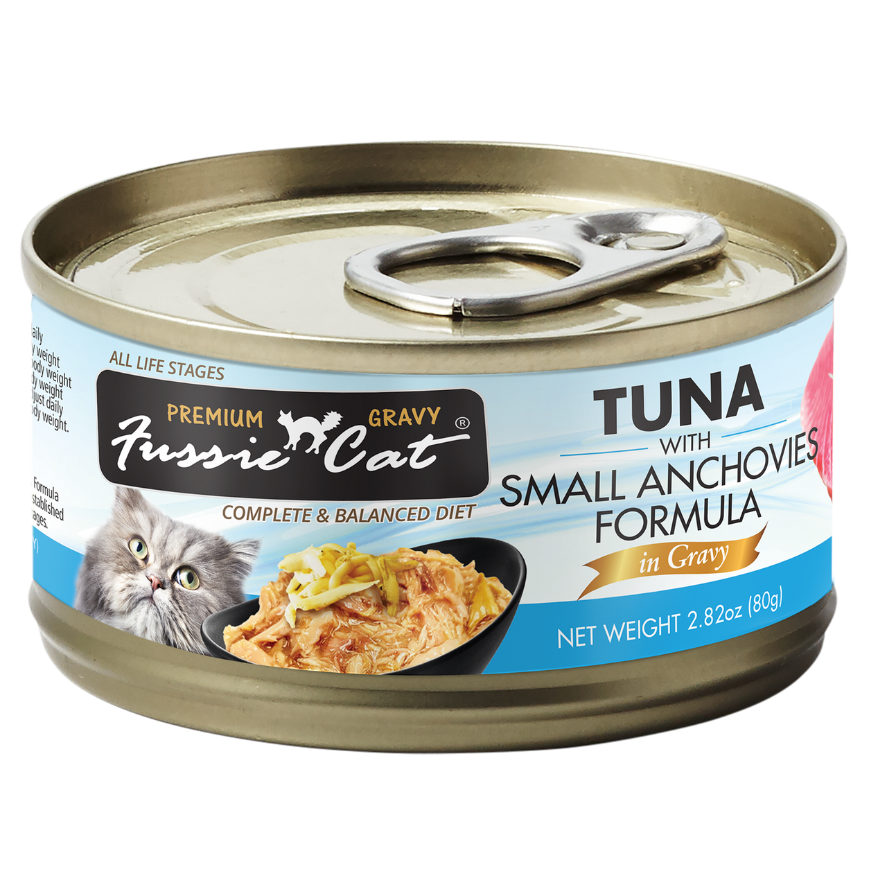 Fussie Cat Premium Tuna w/Anchovies in Gravy 2.82oz by Pet Food Warehouse