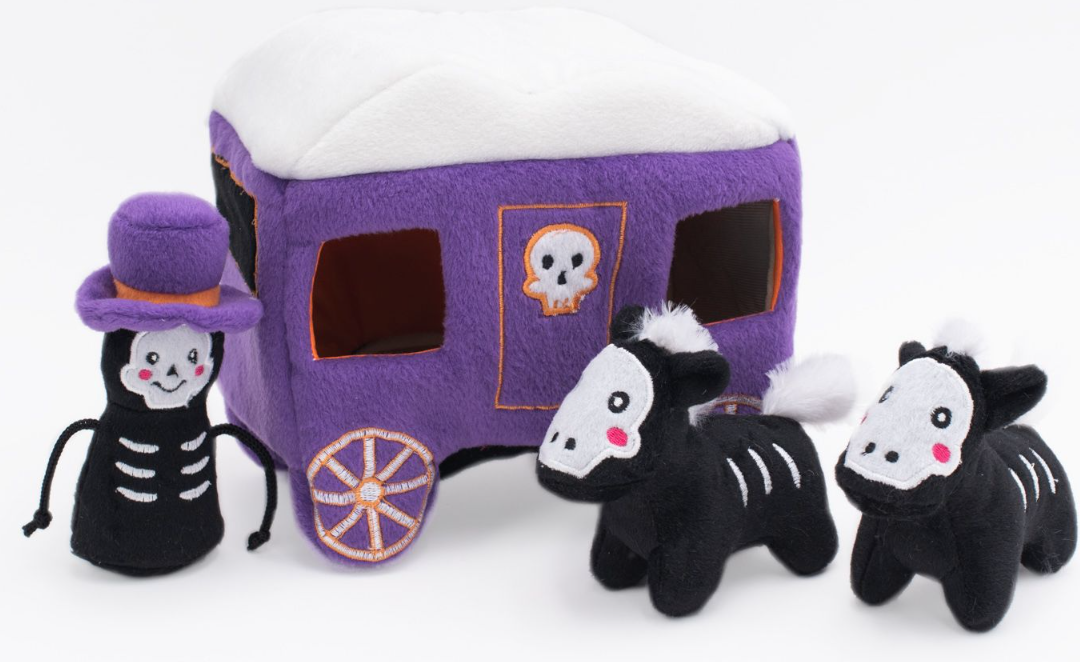 Zippy Paws Halloween Burrow Haunted Haunted Carriage by Pet Food Warehouse