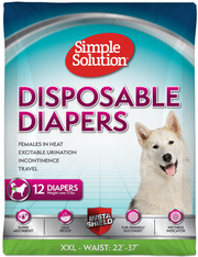 Bramton Disposable Simple Solution Dog Diaper 12 pack Extra Extra Large by Pet Food Warehouse