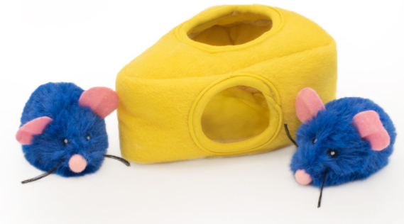 ZippyClaws Burrow Mice 'n Cheese Cat Toy by Pet Food Warehouse