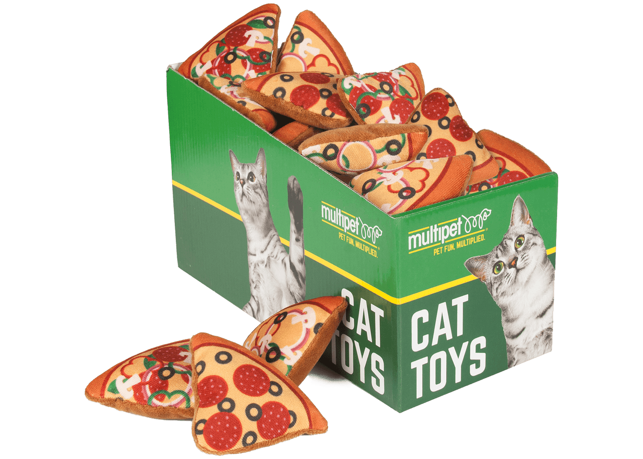 Multipet Pizza Cat Toy by Pet Food Warehouse