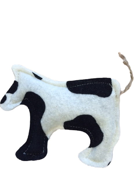 Doggie Styles Catnip Felt Cow Cat Toy by Pet Food Warehouse