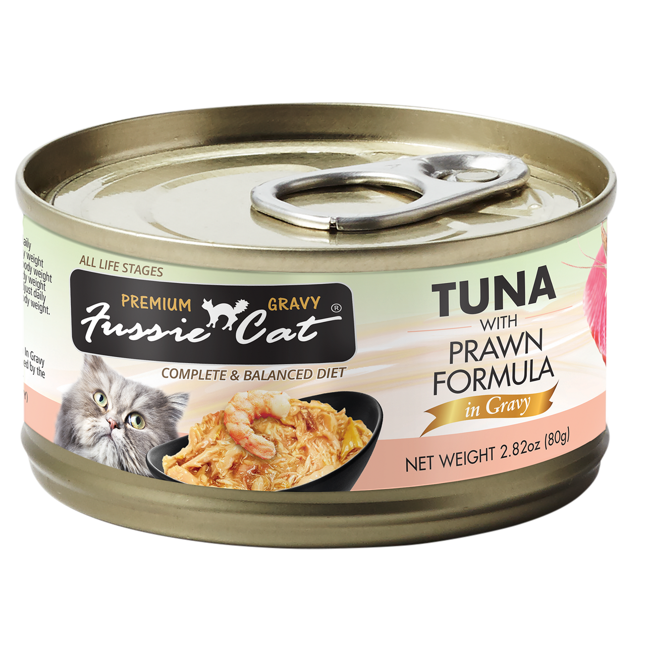 Fussie Cat Premium Tuna w/Prawns in Gravy 2.82oz by Pet Food Warehouse