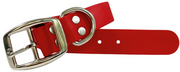Waggle Woof & Wander Biothane Dog Adjustable Collar Red 3/4 Small up to 15" by Pet Food Warehouse