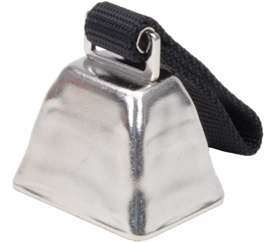 Water & Woods Nickel Cow Bell for Dogs Black Large by Pet Food Warehouse