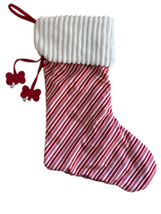 HuggleHound Peppermint Collection Dog Stocking with Bone Charms by Pet Food Warehouse