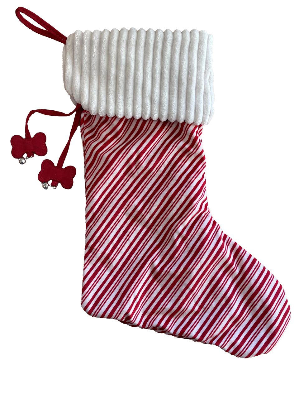 HuggleHound Peppermint Collection Dog Stocking with Bone Charms by Pet Food Warehouse