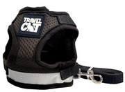 Travel Cat The True Adventurer Harness & Leash Black Extra Small by Pet Food Warehouse