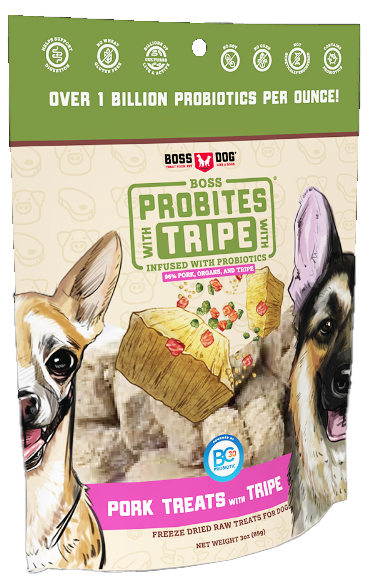 Boss Dog Probites Dog Treats Pork w/Tripe 3oz by Pet Food Warehouse