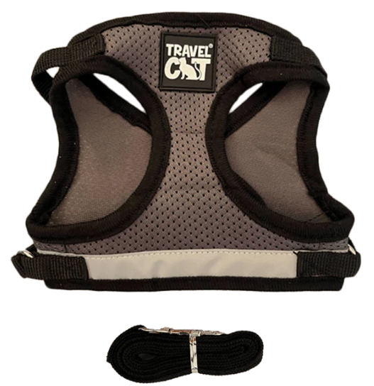 Travel Cat The True Adventurer Harness & Leash Grey Small by Pet Food Warehouse