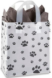 Medium Frosty Paw Print Gift Bag by Pet Food Warehouse