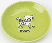 Petrageous 5" Lime Saucer Cat Dish by Pet Food Warehouse