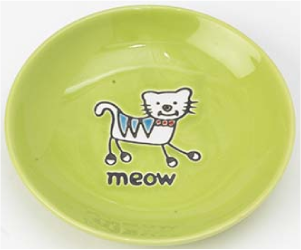 Petrageous 5" Lime Saucer Cat Dish by Pet Food Warehouse